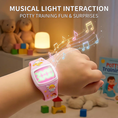 Potty Training Watch for Toddlers, Cute Apple-Shaped Design with 5 Timing Modes (30-180min), Music & Flash Reminders, Magnetic Charging, Compact Screen, Splash-Proof, Gifts for 3-7 Year Old Girls Boys