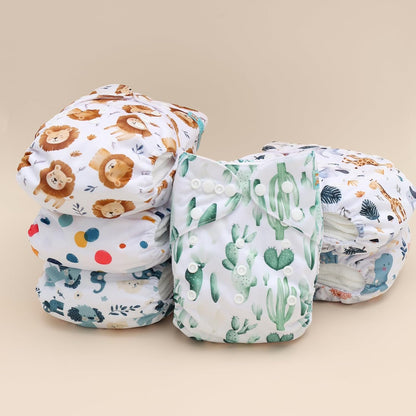 ALVABABY 12pcs Microfiber Inserts,Soft Cloth Diaper Liner,3-Layer Absorbent Inserts,Reusable for Baby Cloth Diapers 12T