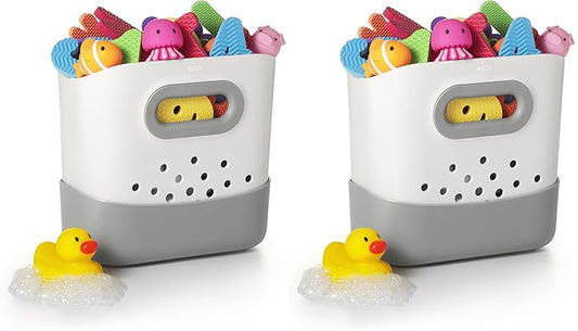 OXO Tot Stand Up Bath Toy Storage – Gray,(Pack of 2)