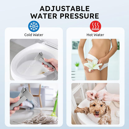 Arofa Handheld Bidet Sprayer for Toilet - 2 Pack Bidets Faucet for Existing Toilets Cloth Diaper Jet Sprayer, Stainless Steel Muslim Shower with Bidet Hose for Feminine Wash