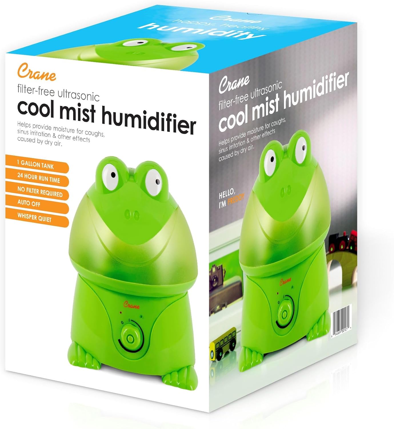 Crane Cute Animal Humidifier for Kids Bedroom and Nursery, Ultrasonic Cool Mist, 1 Gallon, Auto Shut Off, Cool Mist Humidifier