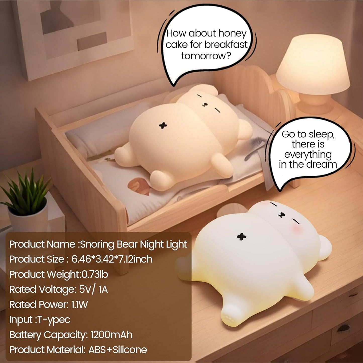 Cute Panda Night Light with White Noise, Sound Machine for Baby Sleeping Aid ,Toddler Sleep Trainer 4 Soothing Sleep Sounds,Timer/Dimmable Nursery Silicone Night Light, Cute Gifts for Kids Boys/Girls