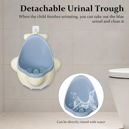 Cute Frog Potty Training Urinal for Boys with Funny Aiming Target - Blackish Green