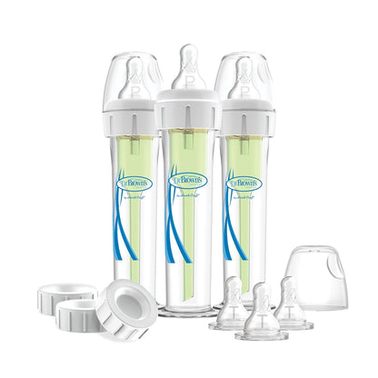 Dr. Brown's Accufeed 60 Bottle with Preemie Flow and Level T Nipples, 2 oz/60 mL, BPA-Free, 0m+, 3-Count