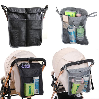 Baby Stroller Organizer,Black,Umbrella stroller organizer,Extra pockets to store snacks/wipes items,Holds water bottles, toddler sweat shirt etc (Black)
