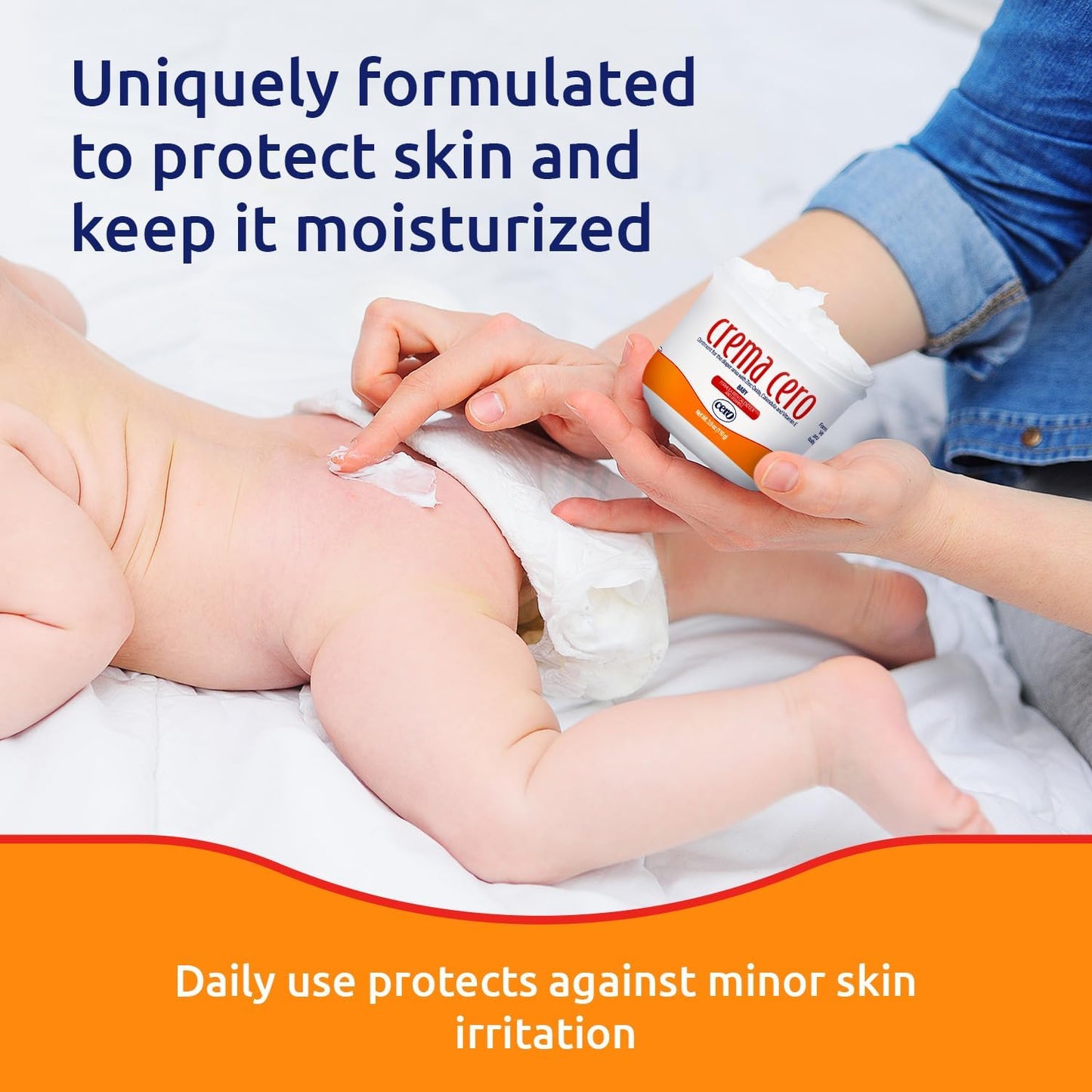 Crema Cero Diaper Rash Cream for Baby with Zinc Oxide and Calendula – High-Strength Diaper Cream for Quick Relief and Protection – Hydrating and Soothing Baby Balm – Calendula 8.5 oz