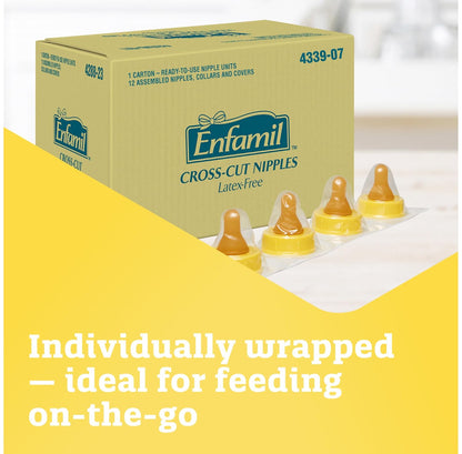 Enfamil Cross Cut Soft Nipples, Latex-Free & BPA Free, 12 Count