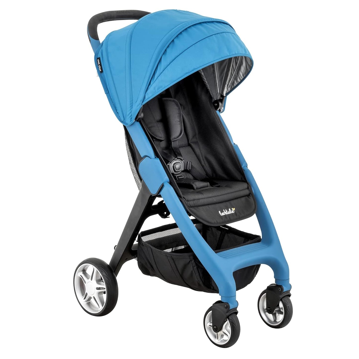 Larktale Chit Chat | Lightweight Compact Stroller for Babies & Toddlers 6 Months & Up | Best Travel Stroller | One-Handed Steering & Easy Fold, Longreef Navy