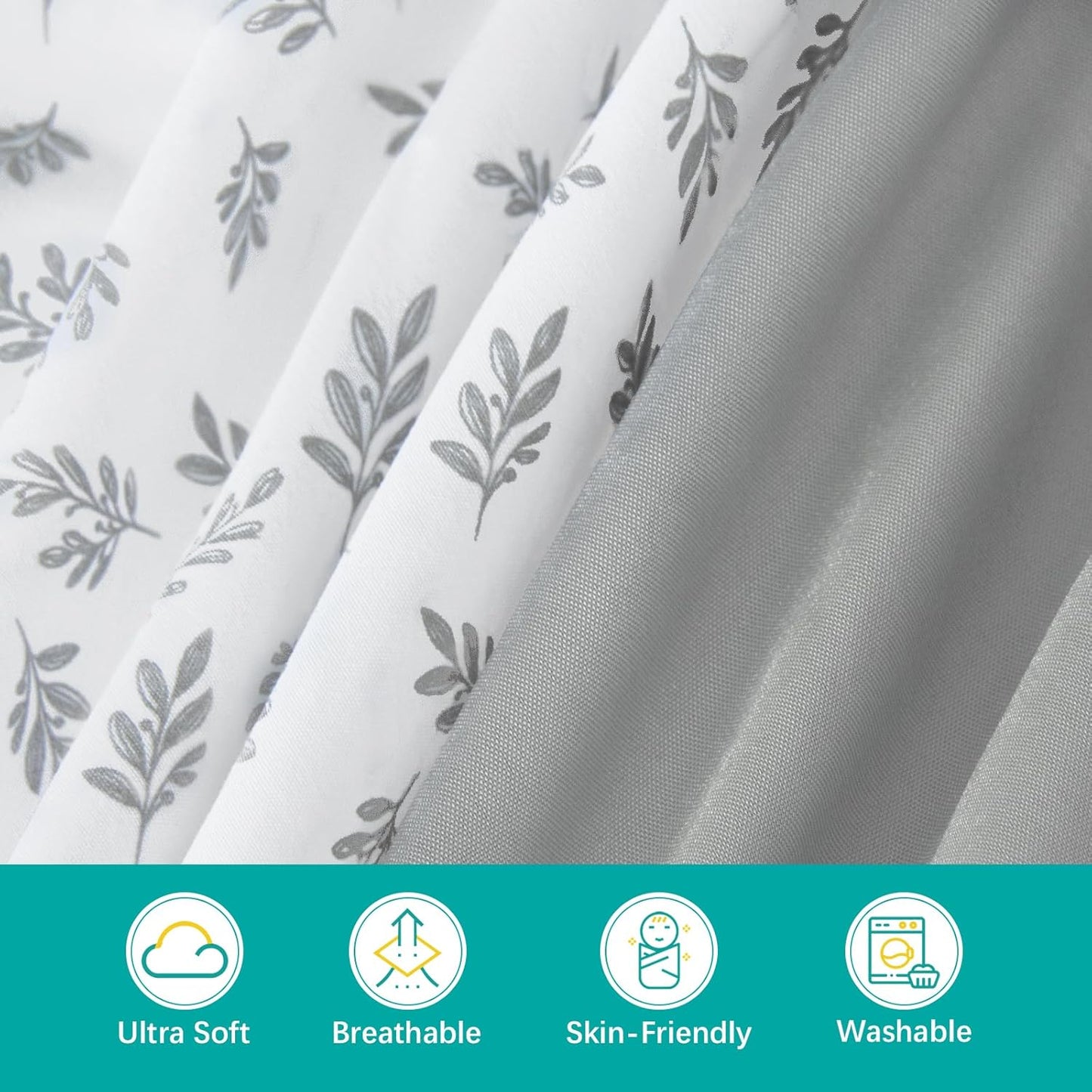 Baby Bassinet Sheets 4 Pack Fit for Baby Delight, Semphis, Kiniew, Jimglo, Cowiewie, JevrJeur, Newton Baby, AirClub, Mika Micky, Ezebaby and Besrey Bassinet, Green