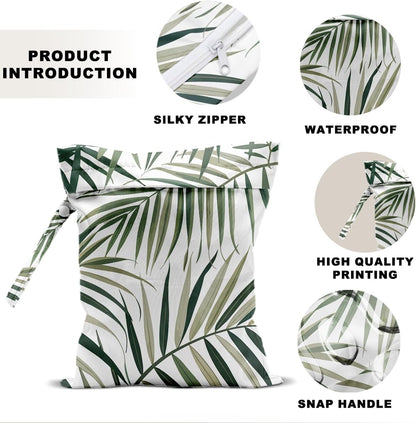 Unicorn Wet Dry Bag 12x10 Inch, Waterproof Reusable Wet Bag with Two Zippered Pockets & Handle for Swimsuit Travel Beach Pool Gym Stroller Dirty Yoga Gym Clothes Toiletries Daycare Organizer