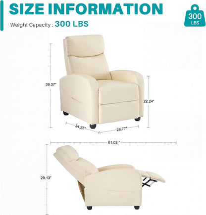Sweetcrispy Recliner Chair, 360 Swivel Rocker Chair for Adults, Glider Rocker Recliners, Nursery Chairs for Living Room, High Back, Upholstered Deep Seat, Classical Brown