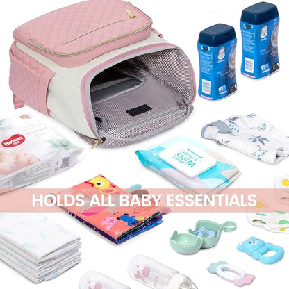 LOVEVOOK Diaper Bag Backpack Large Capacity Baby Bag with Portable Changing Pad, Multifunction Baby Travel Backpack