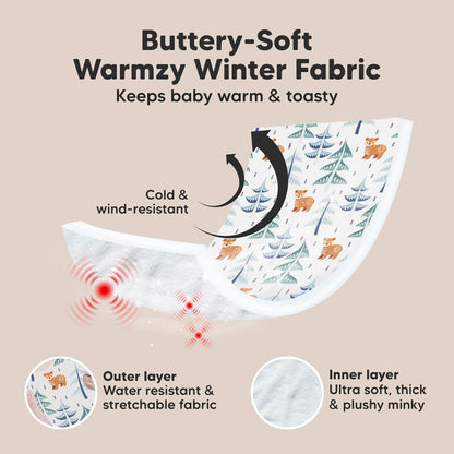 KeaBabies Winter Car Seat Cover Baby, Newborn - Universal Fit Infant Carseat Covers Baby Girl, Boy, Breathable, Lightweight Blanket, Easy to Use Stroller Canopy, Rain, Wind, Sun Shade (Laurel)