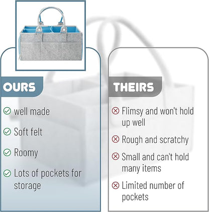 Mr. Pen- Baby Diaper Caddy Organizer, Blue Inside, Diaper Organizer, Car Diaper Caddy