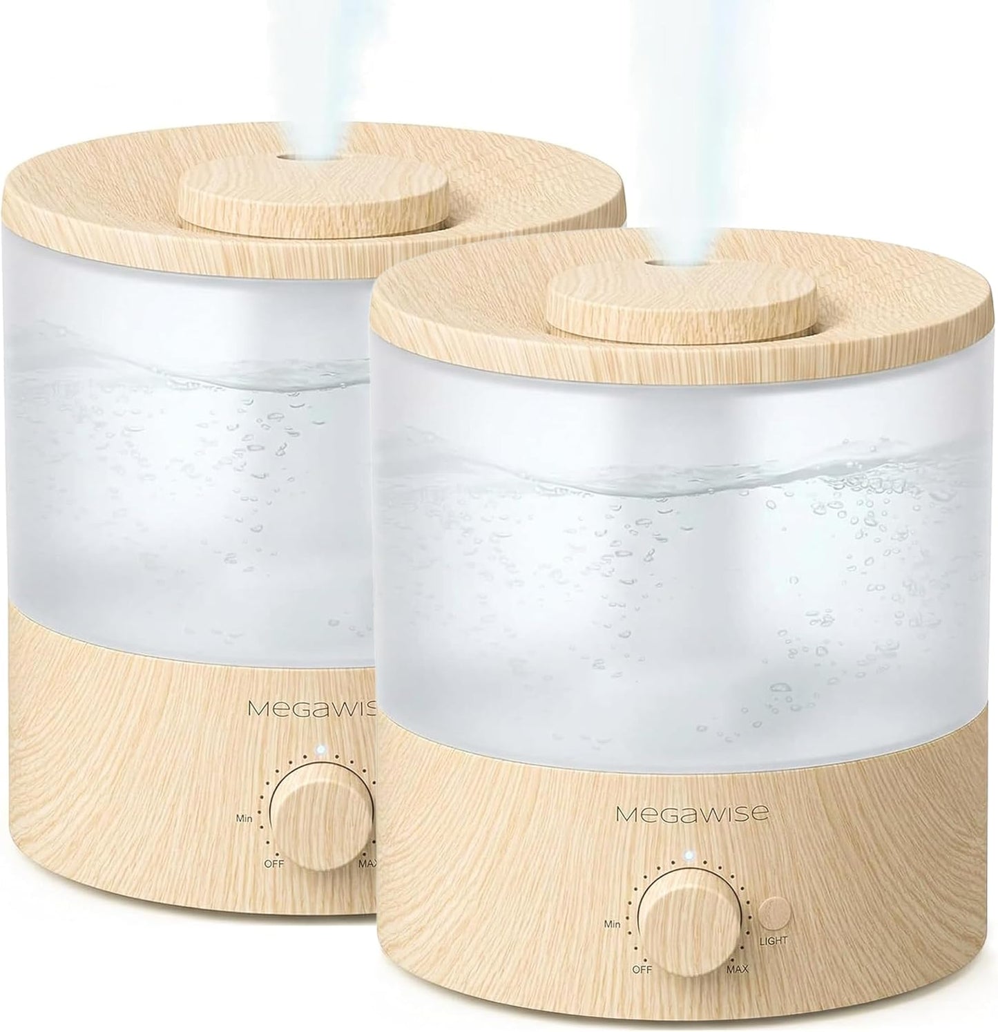 MegaWise Ultrasonic Cool Mist Humidifier | Quiet Operation, Top Fill, Auto Shut-Off | Ideal for Bedroom, Baby Room, and Plants (3.5 L)