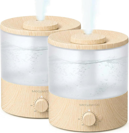 MegaWise Ultrasonic Cool Mist Humidifier | Quiet Operation, Top Fill, Auto Shut-Off | Ideal for Bedroom, Baby Room, and Plants (3.5 L)