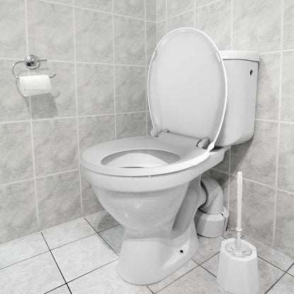 Toilet Seat with Toddler Seat Elongated, PP Material Family Toilet Seat Cover, Soft Close Adult & Toddler Seats, Easy to Clean, Safe Potty Training Solution for Kids, Bathroom Upgrade for Home