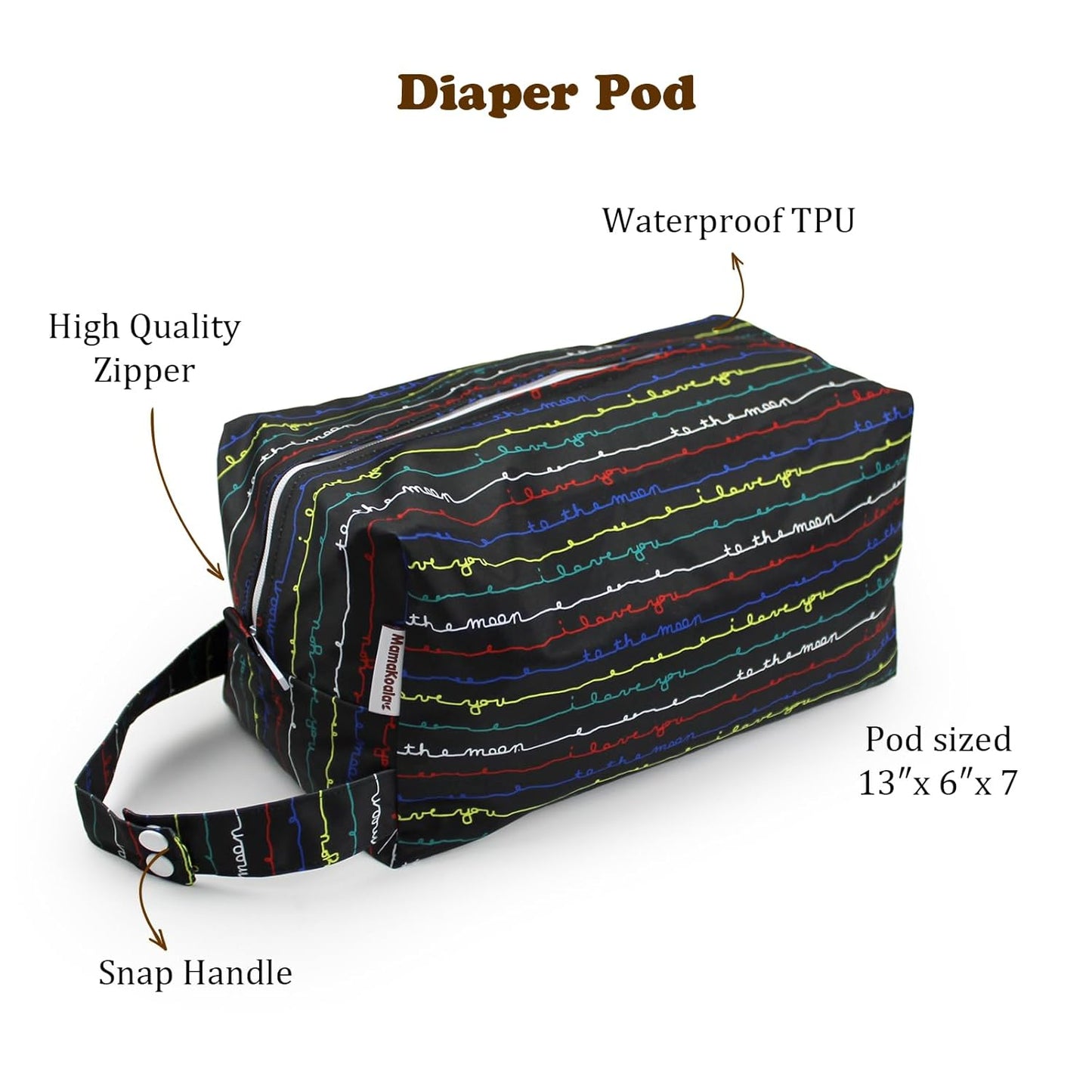 Mama Koala Waterproof Diaper Pods for Baby Items, Cloth Diapers, Swimsuits, Travel, Gym Clothes, Beach, Pump Parts, Toiletries, 2 Pack(DP-Sunset)