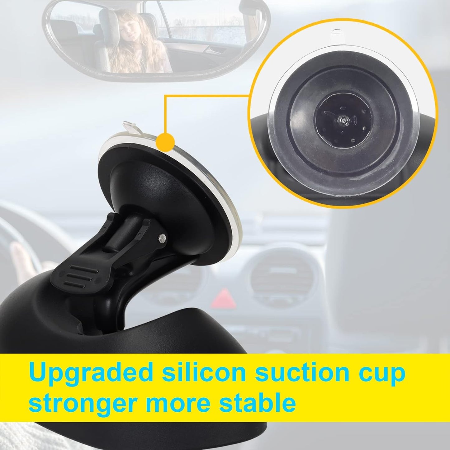 Rearview Baby Mirror for Car,Windshield Infant Front Facing Baby Rear View Mirror,360 Degrees Adjustable Mirrors to See Rear Kids,Babies,Infants and Newborn