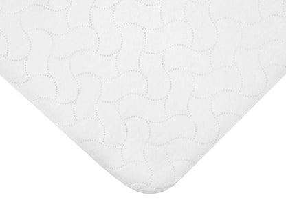 American Baby Company Waterproof Flat Reusable Multi-use Pad Protector, Quilt-Like Multi-use Protective Mattress Pad Cover for Babies, Adults and Pets, White, 27" x 36"