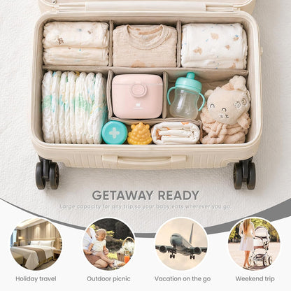 Termichy Baby Formula Dispenser, Portable Formula Dispenser Container with Scoop and Carry Handle for Travel Outdoor Activities for Baby Infant, 500ml