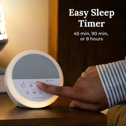 Yogasleep Duet White Noise Sound Machine & Night Light, 30 Natural Sounds,Bluetooth-Wireless Speaker for Travel,Office Privacy,Concentration,Sleep Aid for Adults & Baby, Registry & Nursery Gift,White