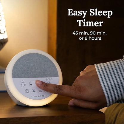 Yogasleep Nod White Noise Sound Machine, With Soft Night Light & Sleep Timer, 20 Sound Options Including Lullabies, Nature & Pink Noise, Sleep Aid For Baby & Adults, Noise Canceling For Office Privacy