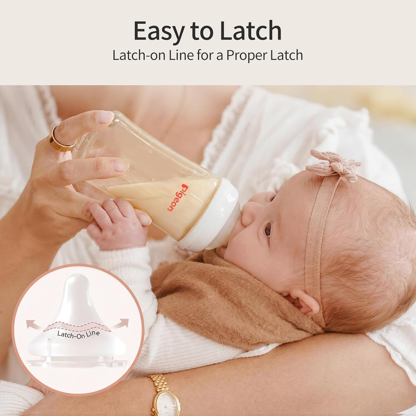 Pigeon PPSU Nursing Baby Bottle Wide Neck, Anti-Colic, Streamlined Body, Natural Feel, Easy to Clean, 8 Oz (Pack of 2), Includes 2pcs M Nipples (3m+)