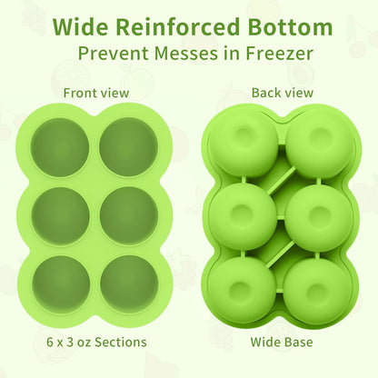 12x1.5oz Baby Food Storage Containers, Baby Food Freezer Tray with Clip Lid Gossamer Pink, Food Grade Silicone Freezer Trays for Purees & Vegetables