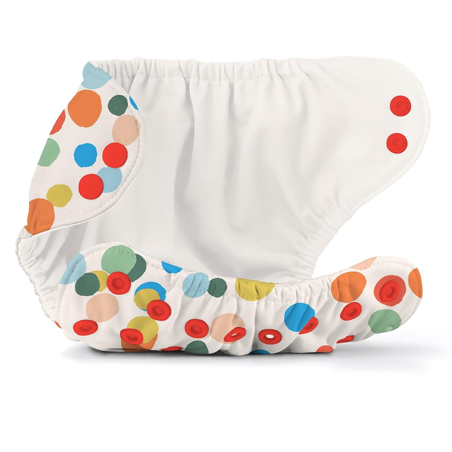 Esembly Cloth Diaper Cover - Reusable Swim Diaper, Waterproof, Breathable - Adjustable Outer Layer Over Absorbent Inner for Blowout Protection - Sea Glass, Size 2 (18-35lbs)