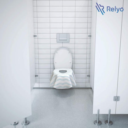 Relyo Disposable Toilet Seat Cover for Travel – 20 Pack with Covers Wrapped in Sets of 2, Non-Flushable Liners, Fits Most Seats – Kids, Toddlers, Adults (Dinosaurs, 20)