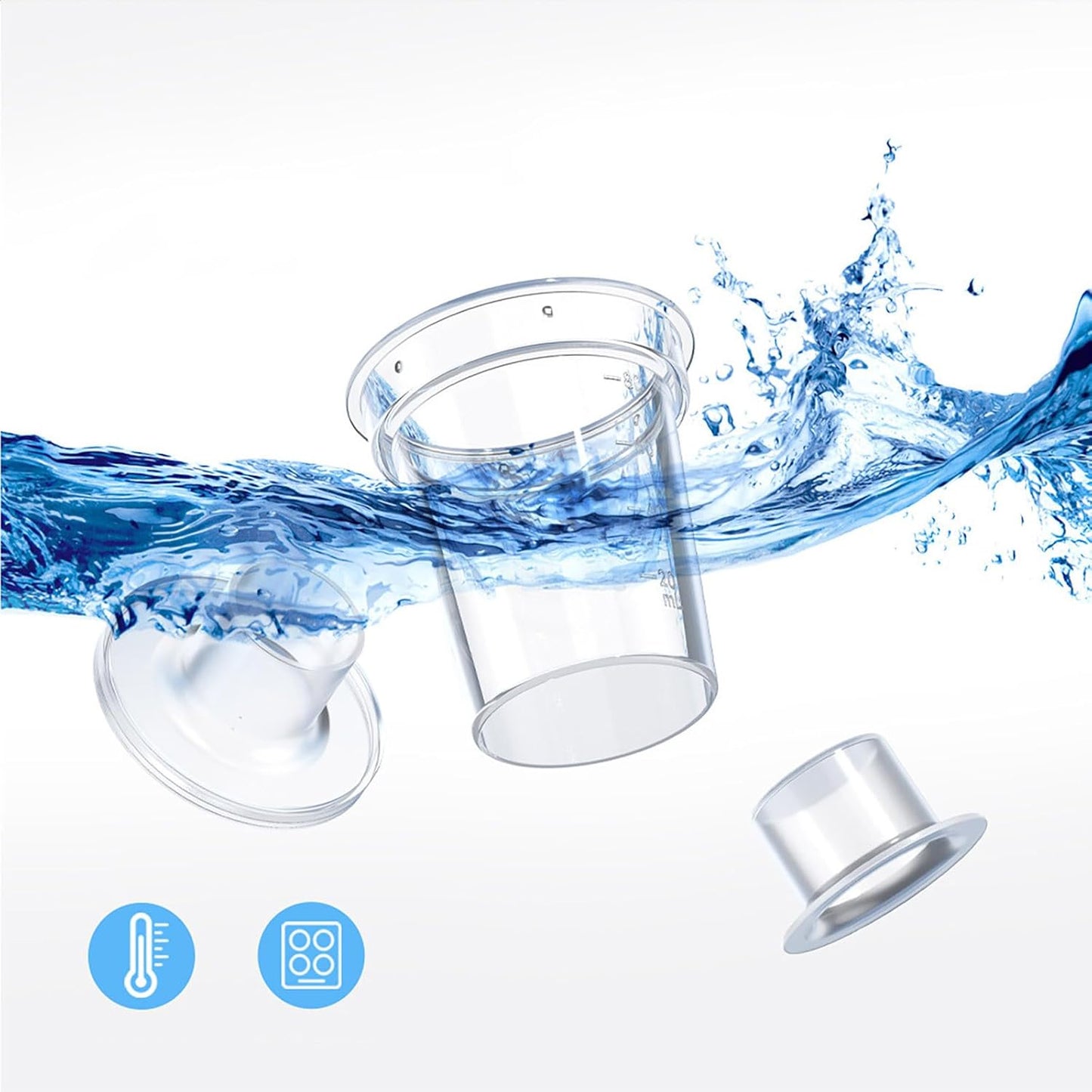 6pcs Baby Milk Powder Dispenser, Baby Formula Dispenser, Formula Dispenser, Travel Milk Powder Container, Snack Storage Box Milk Powder Kids Snack Container 80ml (Clear, 8.4X5.5X5.5CM)