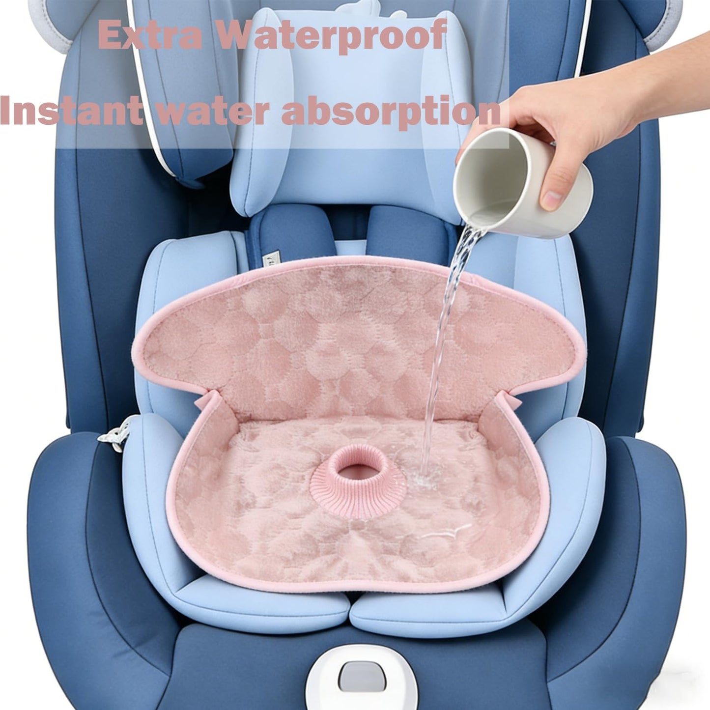 Piddle Pads for Strollers, High Chair, Seat Liner Cover to Prevent Pee, Seat Protector Waterproof, Baby Potty Training Carseat Protector-Waterproof, Leak-Proof, Washable (Grey)