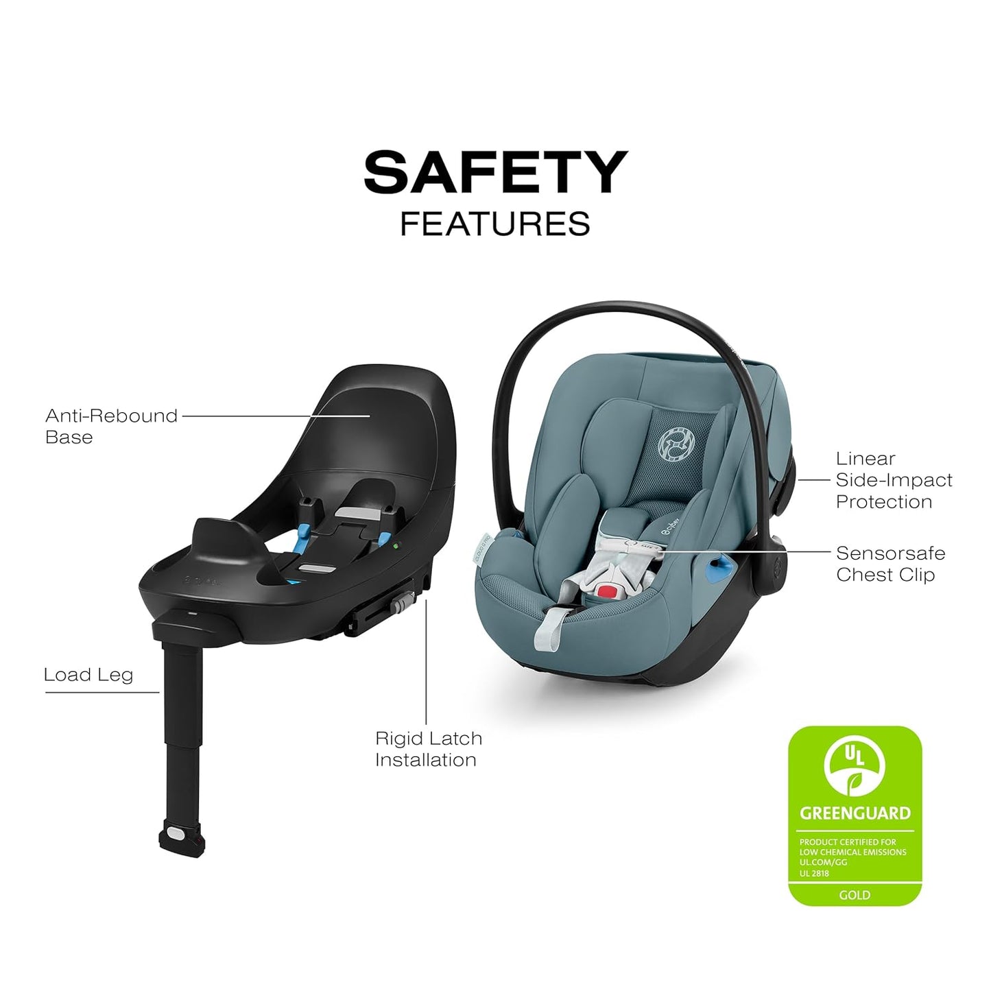 CYBEX Cloud G Pro Comfort Extend Infant Car Seat - Ocean Blue