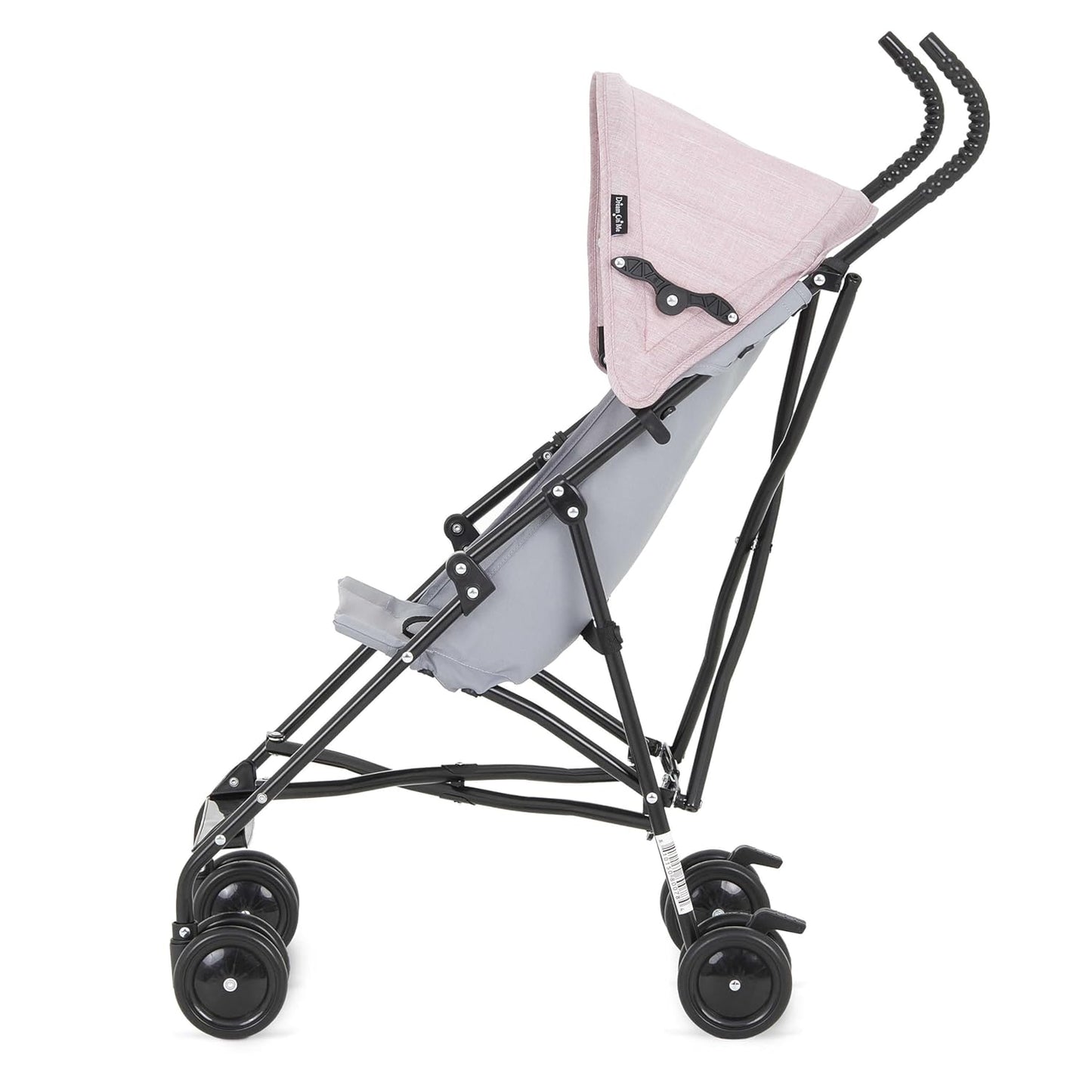 Dream On Me Aero Travel Umbrella Stroller, One-Hand Quick Fold, 3-Point Safety Harness, Dual Brakes, Adjustable Removable Canopy, Lightweight Compact & Space-Saving for Infants and Toddlers – Black