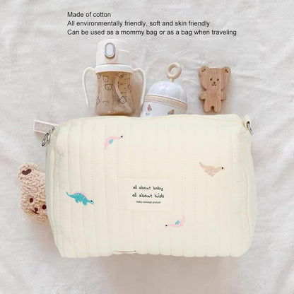 Diaper Bag Organizing Pouch, Diaper Bag Organizing Pouch Exquisite Embroidery Cotton Capacity Stroller Bagfor (Dinosaur)