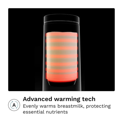 Baby Brezza Portable Warmer – 3X Faster Baby Bottle Warming - Travel Breastmilk and Formula Warmer - Safe, Even Heating - Up to 9oz - No Adapters, Black