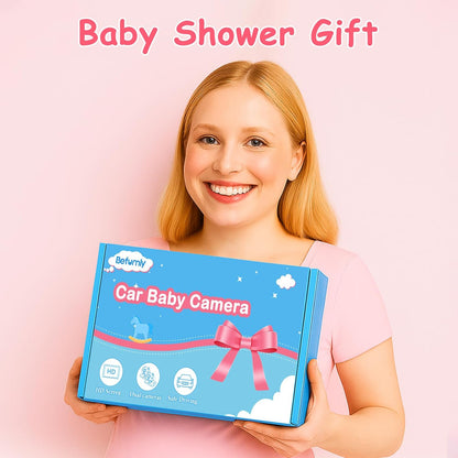 HD-1080P 2-Kids Baby Car Camera: Auto Night Vision Dual Backseat Cameras with 7” Split-Screen Recording Monitor - 360° Rotation, Easy Installion Without Tools for Twins & Siblings