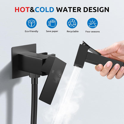Arofa Handheld Bidet Sprayer for Toilet - 2 Pack Bidets Faucet for Existing Toilets Cloth Diaper Jet Sprayer, Stainless Steel Muslim Shower with Bidet Hose for Feminine Wash