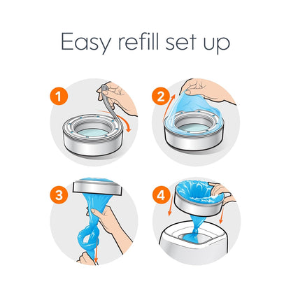 Diaper Genie Bags Refills 270 (Pack of 8) Clean Laundry Scent | Diaper Pail Refills with Max Odor Lock | Holds up to 2160 Newborn Diapers