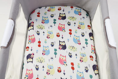 Onacosht Stretchy Bassinet Sheets 33" x 19" Compatible with Mika Micky, KoolaBaby (3 in 1), BabyBond, HARPPA and RICUTON Bedside Bassinet, 3 Pack for Baby Boy and Girl, Pink Floral