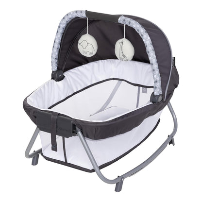 Baby Trend Nursery Den Playard with Snooze Pod and Flip Over Changer, Diamond Sage