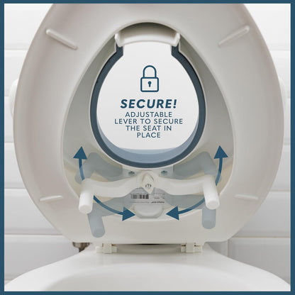 Todays Kids Anti-Slip Baby Training Toilet Seat for Toddlers - Comfortable & Soft Cushion, Secure Grip Handles - Splash Guard Design Potty Toddler Toilet Seat Attachment, Easy Storage Loop - Blue