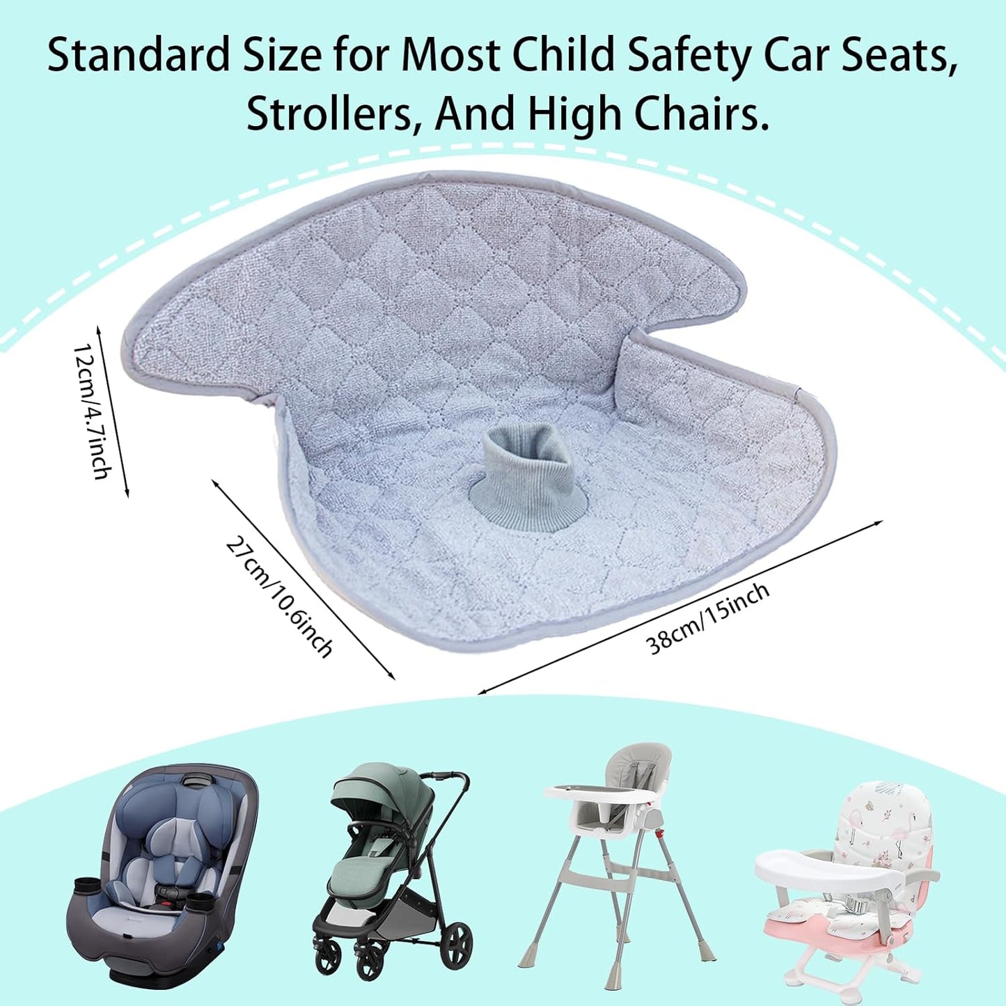 2 Pack Potty Training Car Seat Protector & Bag, Waterproof Piddle Pads for Carseat, High Chair & Stroller, Soft Anti-Slip Liner, Fast Water Absorption Pee Protector for Toddlers, Machine Washable