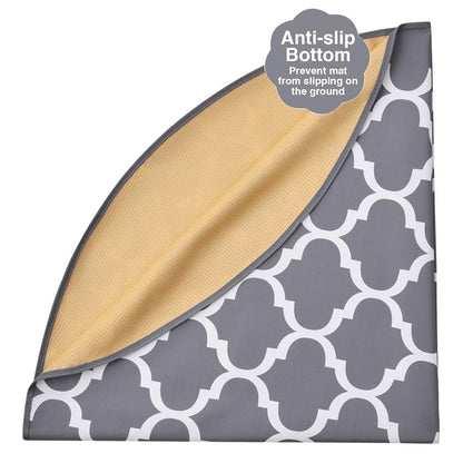 Splat Mat for Under High Chair/Arts/Crafts by CLCROBD, 51" Baby Anti-Slip Food Splash and Spill Mat for Eating Mess, Waterproof Floor Protector and Table Cloth