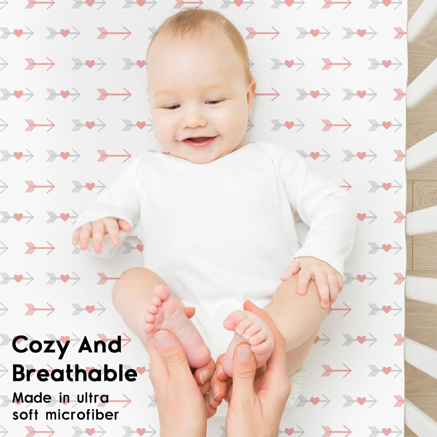 Yoofoss Pack and Play Sheets Fitted, Mini Crib Sheets 2-Pack for Pack N Play Mattress, Stretchy Playard Sheet, Soft and Breathable Green+Giraff