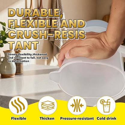 2PCS/SET 2 Quart/64oz Mixing Pitcher with Adjustable Plunger & Lid - BPA-Free, Drink Container for Juice, Formula, Tea - Wide Mouth, Easy Clean, Vortex Mixing Technolog