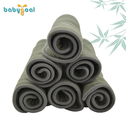 Babygoal Reusable Cloth Diaper Inserts Pack of 12, Absorbent & Breathable Liners, 3-Layer Microfiber Inserts for Cloth Diapers