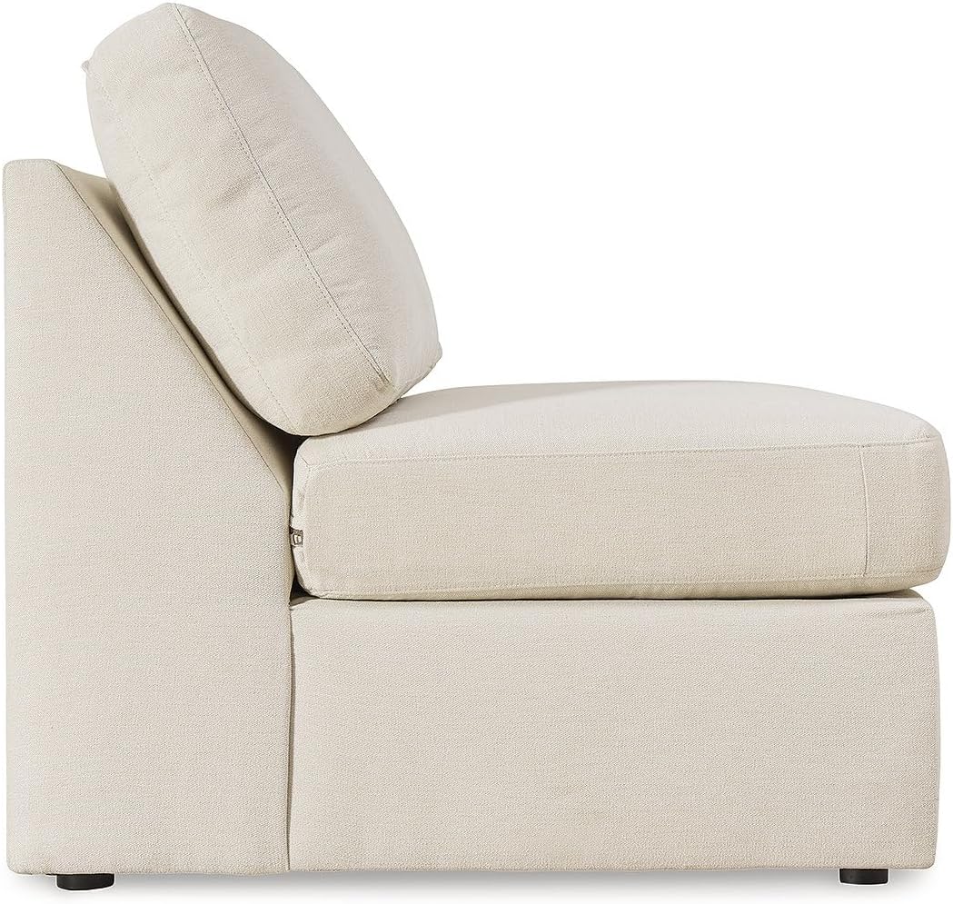 Signature Design by Ashley Modmax Coastal Press-Back Swivel Glider Rocker Recliner with Machine Washable Cover, Hidden Storage Compartments and 2 Bolster Pillows, Beige - Colors B