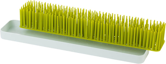 Boon Patch Countertop Baby Bottle Drying Rack - Space Saving Bottle Rack for Drying and Organization - Kitchen Baby Needs - Baby Bottle-Feeding Supplies - Green and White